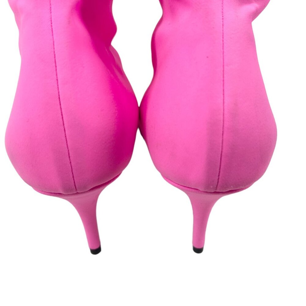NWOB Balenciaga Pink Knife Pointed Toe Sock Boots - Picture 9 of 15